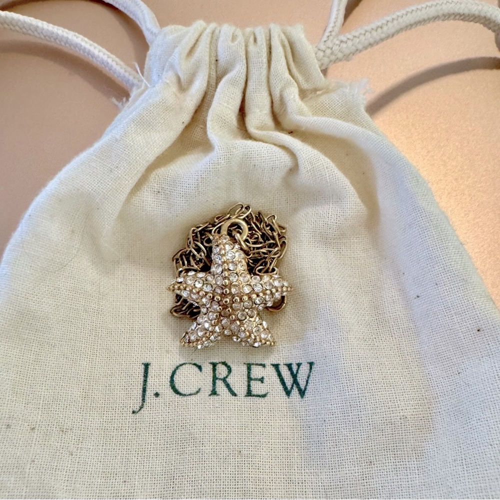 JCrew Crystal Starfish Necklace